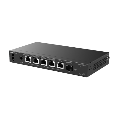 img38895large Router 5 x RJ45 2.5G (4 x PoE+), 1 x SFP+ 10G, Multi-WAN, Cloud Management - Ruijie Reyee RG-EG406XS-P - imagine 1