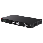 Switch 16 x RJ45 1G PoE, 2 x SFP 1G, 2 x RJ45 1G, Management, 1U - IP-COM G2220P-16-250W