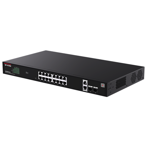 img39139large Switch 16 x RJ45 1G PoE, 2 x SFP 1G, 2 x RJ45 1G, Management, 1U - IP-COM G2220P-16-250W - imagine 1