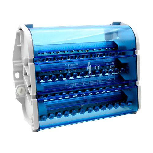 img39512large Bloc de distributie electrica, 4 poli, 160A - Plastim PDB4160 - imagine 1