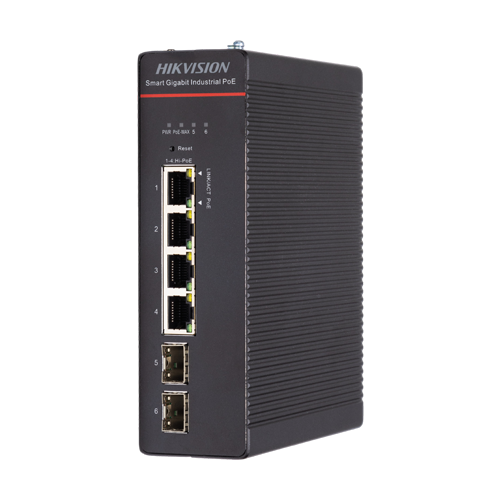 img39848large Switch industrial 4 x 1G PoE 802.3bt, 2 x SFP 1G, fara sursa, Management - HIKVISION DS-3T1506HP-SI-4P2F - imagine 1