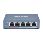 Switch 4 x RJ45 10/100 Mbps PoE, 1 x RJ45 10/100 Mbps, Unmanaged - HIKVISION DS-3E0105P-E