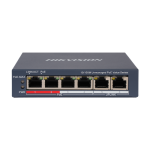 Switch 4 x RJ45 10/100 Mbps PoE, 2 x RJ45 10/100 Mbps, Unmanaged - HIKVISION DS-3E0106P-E-M