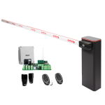 KIT complet bariera acces AUTO / 6 m, montaj universal ST/DR, lampa+brat cu semnalizre - MOTORLINE TURBO-6+SIG75HT-6-KIT