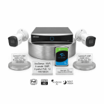 Kit supraveghere IP 2 camere 4MP PoE Hikvision+NVR AcuSense+HDD 1TB