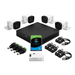 Kit supraveghere video 4 camere analog 2MP Audio UNV+XVR+HDD 1TB