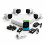 Kit supraveghere video 4 camere analog 2MP Audio Hikvision+DVR+HDD 1TB